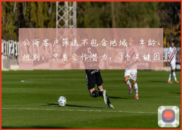 公海客户筛选不包含地域、年龄、性别，只看合作潜力，3个关键因素，精准锁定目标客户